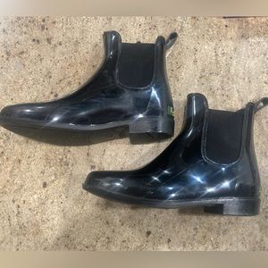 Women’s Ralph Lauren Black Tally-Bo-Rai rain boots size 7